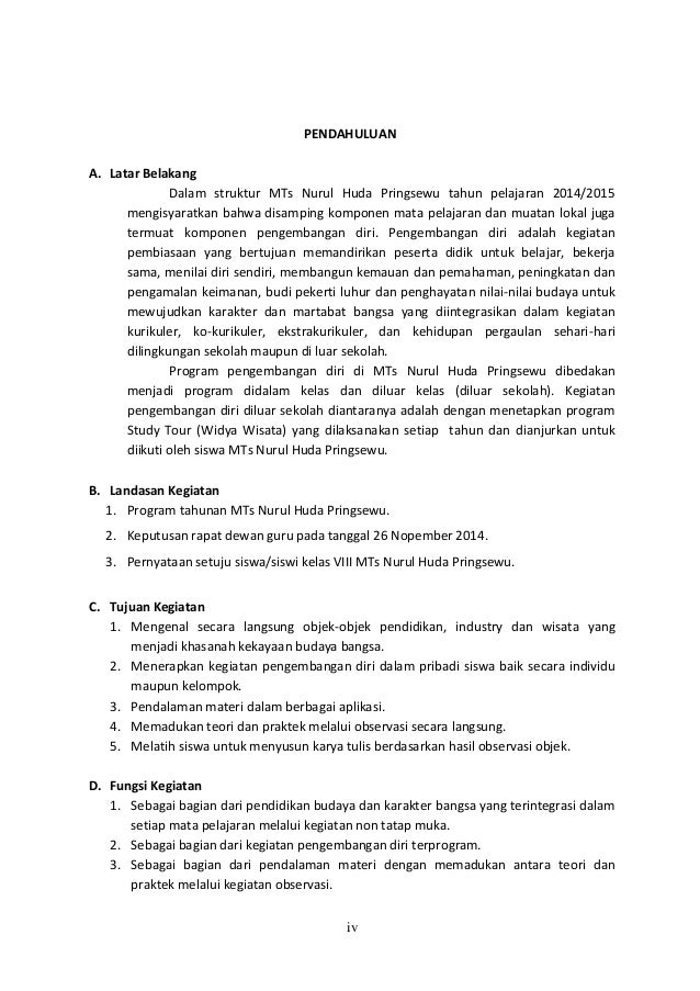 contoh proposal kegiatan study tour sd