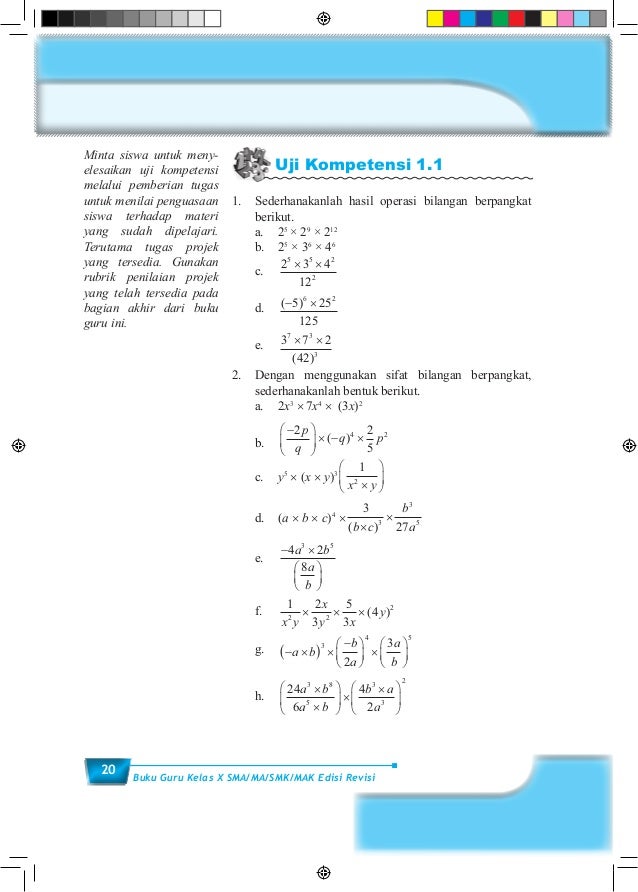 Buku Pegangan Guru Matematika Sma Smk Kelas 10 Kurikulum 2013 Edisi R