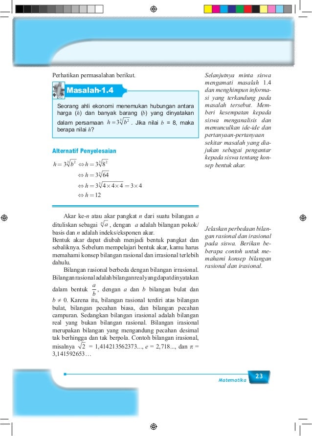 Buku Pegangan Guru Matematika SMA/SMK Kelas 10 Kurikulum 