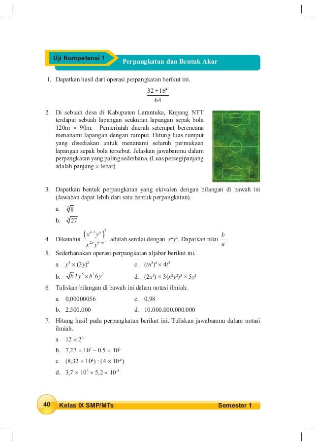 Kunci Jawaban Buku Bse Matematika Kelas 9 Pusat Soal