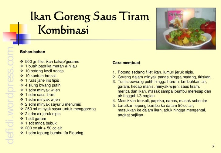 Kata Pengantar Buku Resep Masakan