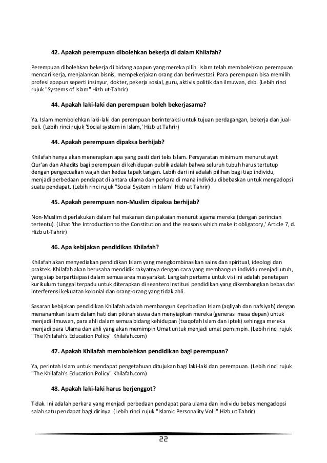 Buku 100 Pertanyaan Top Seputar Khilafah