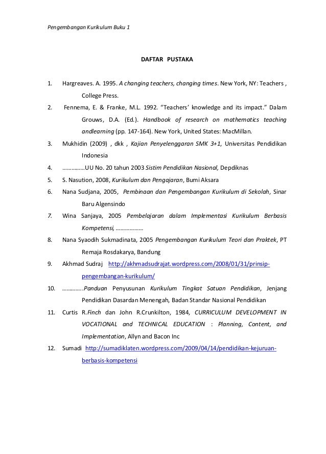 Buku 1 makalah pengembangan kurikulum mpl