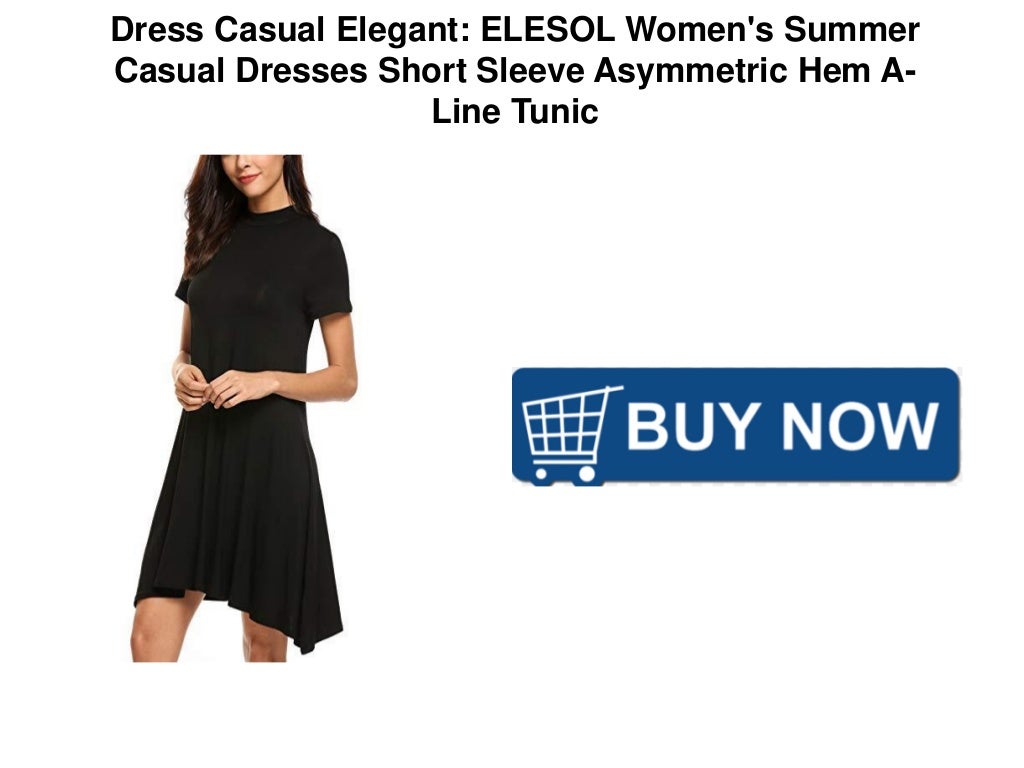 Dress Casual Elegant : ELESOL Women's Summer Casual Dresses Short ...