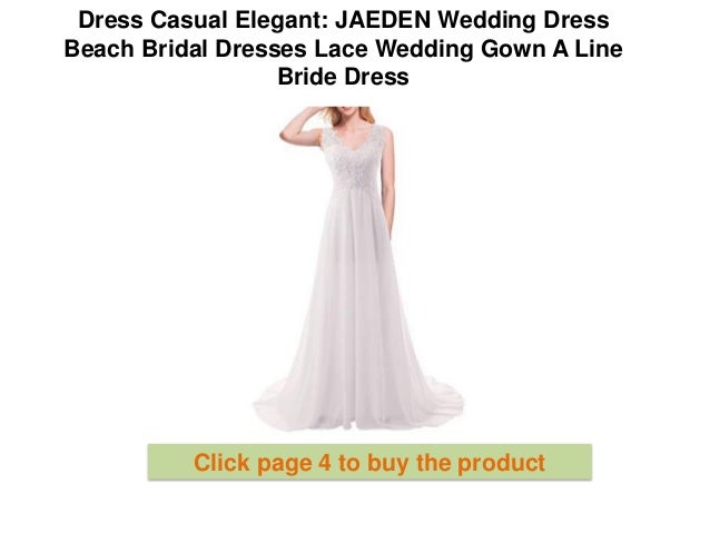 Dress Casual Elegant Jaeden Wedding Dress Beach Bridal Dresses Lace