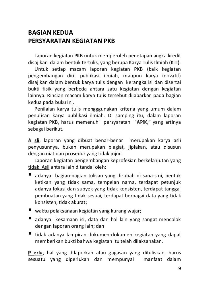 Buku 4 pedoman pkb dan angka kreditnya