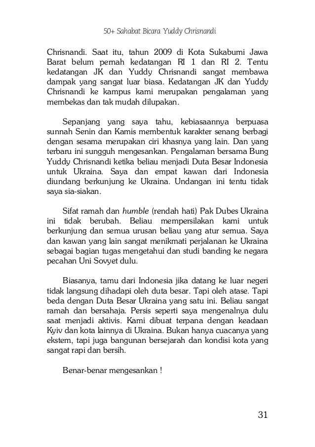 Buku 50 Sahabat Yuddy Chrisnandi