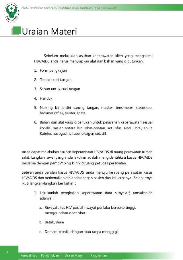 Asuhan keperawatan HIV/AIDS
