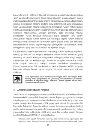 Hal-hal berikut ini menunjukkan sifat-sifat pancasila kecuali