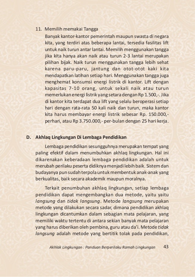 Buku akhlaq lingkungan