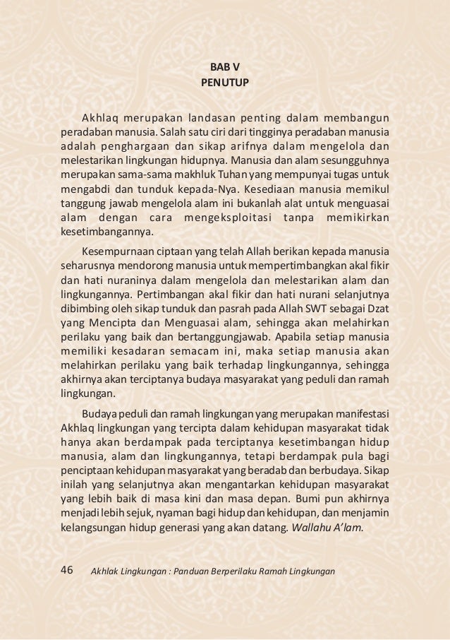 Buku akhlaq lingkungan