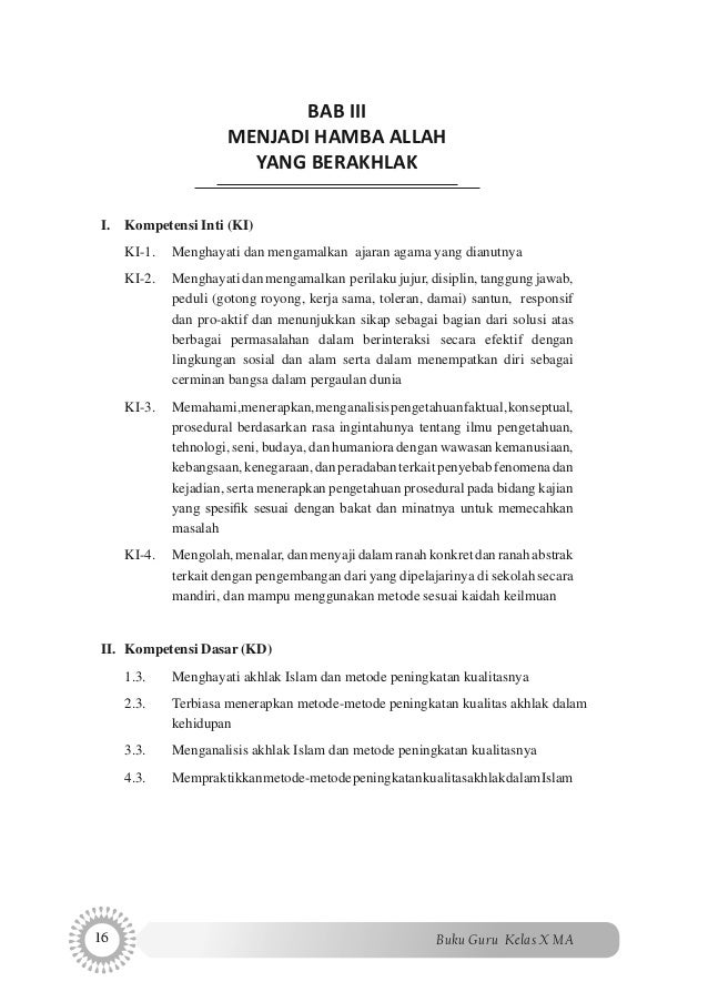 Buku Akidah Akhlak Ma 10 Guru