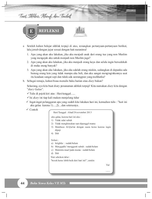 Buku Akidah Akhlak MTs 7