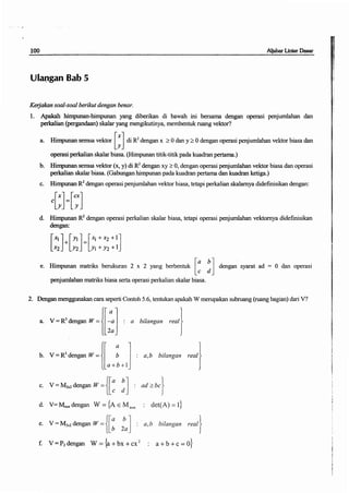Buku aljabar linear dasar