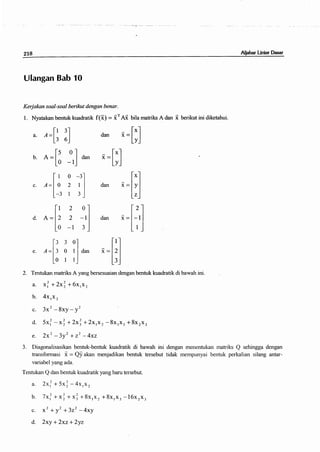 Buku aljabar linear dasar