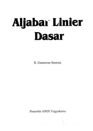 Buku aljabar linear dasar