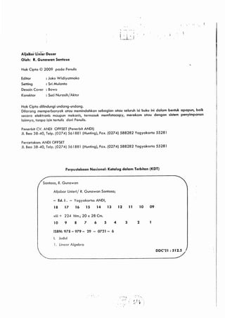 Buku aljabar linear dasar