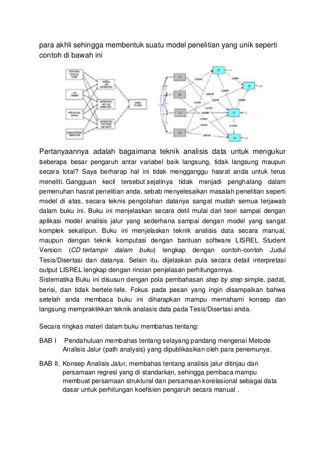 Buku Aplikasi Lisrel untuk Penelitian Analisis Jalur