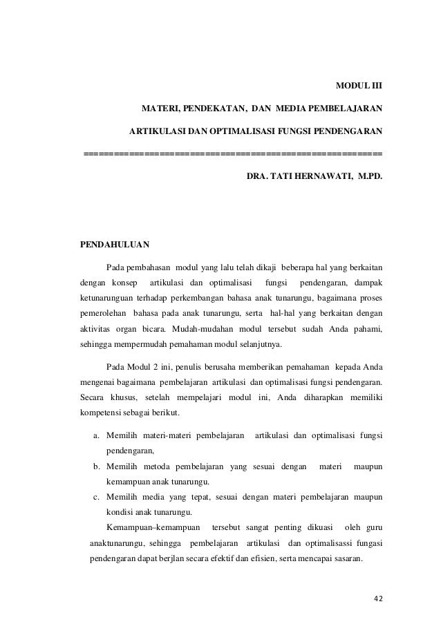 Modul Artikulasi