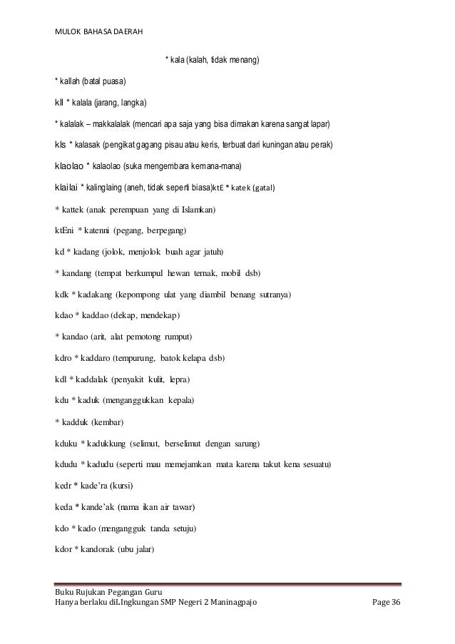 Mulok Bahasa Daerah Makassar Siswapelajar Com