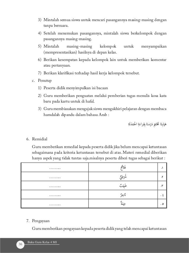 Buku Bahasa Arab Mi Kelas 4