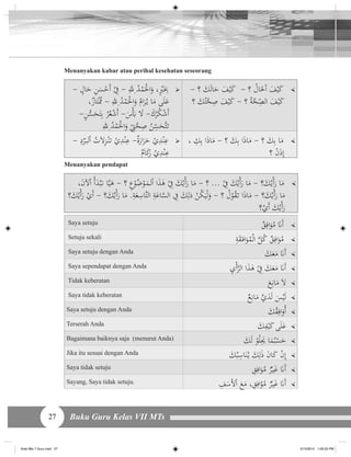 Buku Bahasa Arab MTs 7 Guru | PDF