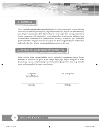 Buku Bahasa Arab MTs 7 Guru | PDF