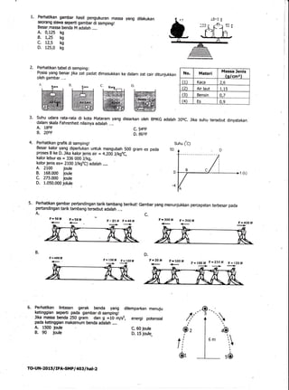 1. Perhatikan gambar hasil pengukuran milssa yang dilakukan
Torang $s^ra seperti gambar di sampingt
Besar,massa benda M ad...