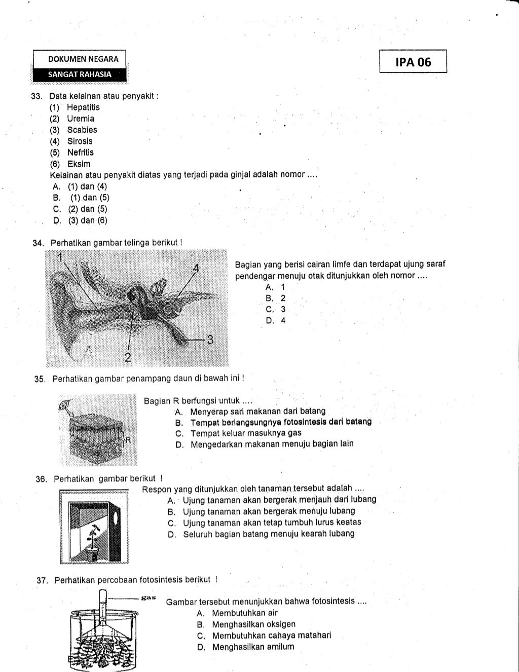 Soal Rangking 1 Tingkat Smp