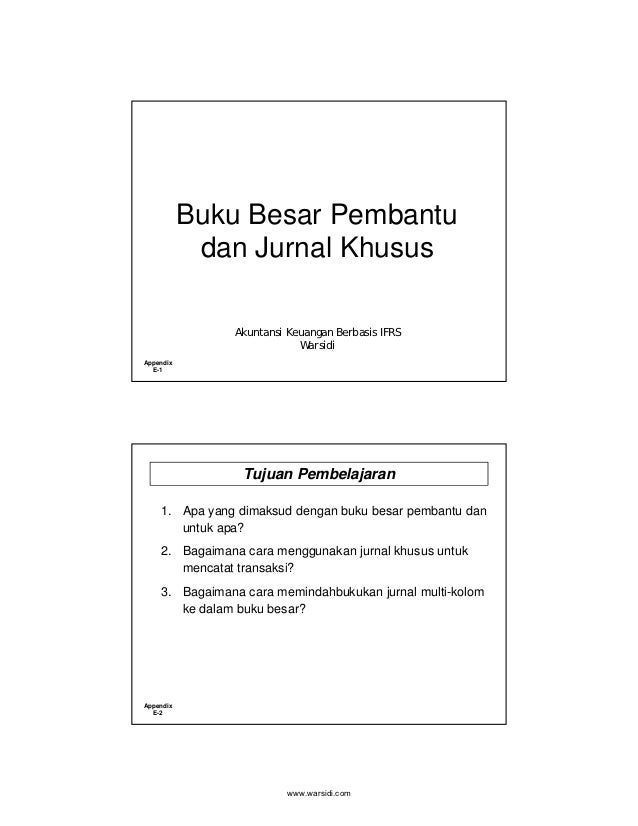 Contoh Membuat Jurnal Khusus Contoh Membuat Jurnal Khusus