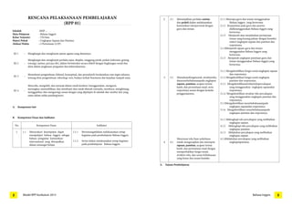 RENCANA PELAKSANAAN PEMBELAJARAN 
(RPP 01) 
Sekolah :SMP ... 
Mata Pelajaran : Bahasa Inggris 
Kelas/ Semester : VII/Satu 
Materi Pokok : Ungkapan Sapaan dan Pamitan 
Alokasi Waktu : 2 Pertemuan (4 JP) 
KI 1 : Menghargai dan menghayati ajaran agama yang dianutnya. 
KI 2 : 
Menghargai dan menghayati perilaku jujur, disiplin, tanggung jawab, peduli (toleransi, gotong 
royong), santun, percaya diri, dalam berinteraksi secara efektif dengan lingkungan sosial dan 
alam dalam jangkauan pergaulan dan keberadaannya. 
KI 3 : Memahami pengetahuan (faktual, konseptual, dan prosedural) berdasarkan rasa ingin tahunya 
tentang ilmu pengetahuan, teknologi, seni, budaya terkait fenomena dan kejadian tampak mata. 
KI 4 : 
Mencoba, mengolah, dan menyaji dalam ranah konkret (menggunakan, mengurai, 
merangkai, memodifikasi, dan membuat) dan ranah abstrak (menulis, membaca, menghitung, 
menggambar, dan mengarang) sesuai dengan yang dipelajari di sekolah dan sumber lain yang 
sama dalam sudut pandang/teori. 
A. Kompetensi Inti 
B. Kompetensi Dasar dan Indikator 
No. Kompetensi Dasar Indikator 
1. 1.1 Mensyukuri kesempatan dapat 
mempelajari bahasa Inggris sebagai 
bahasa pengantar komunikasi 
internasional yang diwujudkan 
dalam semangat belajar. 
1.1.1 Bersemangatdalam melaksanakan setiap 
kegiatan pada pembelajaran Bahasa Inggris. 
1.1.2 Serius dalam melaksanakan setiap kegiatan 
pada pembelajaran Bahasa Inggris. 
2. 
3 
4 
2.1 
3.1 
4.1 
Menunjukkan perilaku santun 
dan peduli dalam melaksanakan 
komunikasi interpersonal dengan 
guru dan teman. 
Memahamifungsisosial, strukturteks, 
danunsurkebahasaanpada ungkapan 
sapaan, pamitan, ucapan terima 
kasih, dan permintaan maaf, serta 
responsnya sesuai dengan konteks 
penggunaannya. 
Menyusun teks lisan sederhana 
untuk mengucapkan dan merespon 
sapaan, pamitan, ucapan terima 
kasih, dan permintaan maaf dengan 
memperhatikan fungsi sosial, 
struktur teks, dan unsur kebahasaan 
yang benar dan sesuai konteks. 
2.1.1 Menyapa guru dan teman menggunakan 
Bahasa Inggris yang berterima. 
2.1.2 Berpamitan pada guru dan peserta 
didikmenggunakan Bahasa Inggris yang 
berterima. 
2.1.3 Menjawab atau menjelaskan pertanyaan 
teman yang kurang paham dengan konteks/ 
materi ungkapan sapaan dan pamitan dan 
responsnya. 
2.1.4Menjawab sapaan guru dan teman 
menggunakan Bahasa Inggris yang 
berterima. 
2.1.5 Menjawab ungkapan pamitaan guru dan 
teman menggunakan Bahasa Inggris yang 
berterima. 
3.1.1 Mengidentifikasi fungsi sosial ungkapan sapaan 
dan responsnya. 
3.1.2 Mengidentifikasi fungsi sosial ungkapan 
pamitan dan responsnya. 
3.1.3 Mengidentifikasistrukturtekspercakapan 
yang menggunakan ungkapan sapaandan 
responsnya. 
3.1.4 Mengidentifikasi struktur teks percakapan 
yang menggunakan ungkapan pamitan dan 
responsnya. 
3.1.5Mengidentifikasi unsurkebahasaanpada 
ungkapan sapaandan responsnya. 
3.1.6 Mengidentifikasi unsurkebahasaanpada 
ungkapan pamitan dan responsnya. 
4.1.1 Melengkapi teks percakapan yang melibatkan 
ungkapan sapaan. 
4.1.2 Melengkapi teks percakapan yang melibatkan 
ungkapan pamitan. 
4.1.3 Melakukan percakapan yang melibatkan 
ungkapan sapaan . 
4.1.4Melakukan percakapan yang melibatkan 
ungkapanpamitan. 
A. Tujuan Pembelajaran 
2 Model RPP Kurikulum 2013 Bahasa Inggris 3 
 