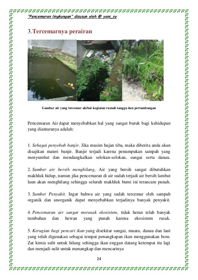 Buku Pencemaran Lingkungan Yani Sutriyani