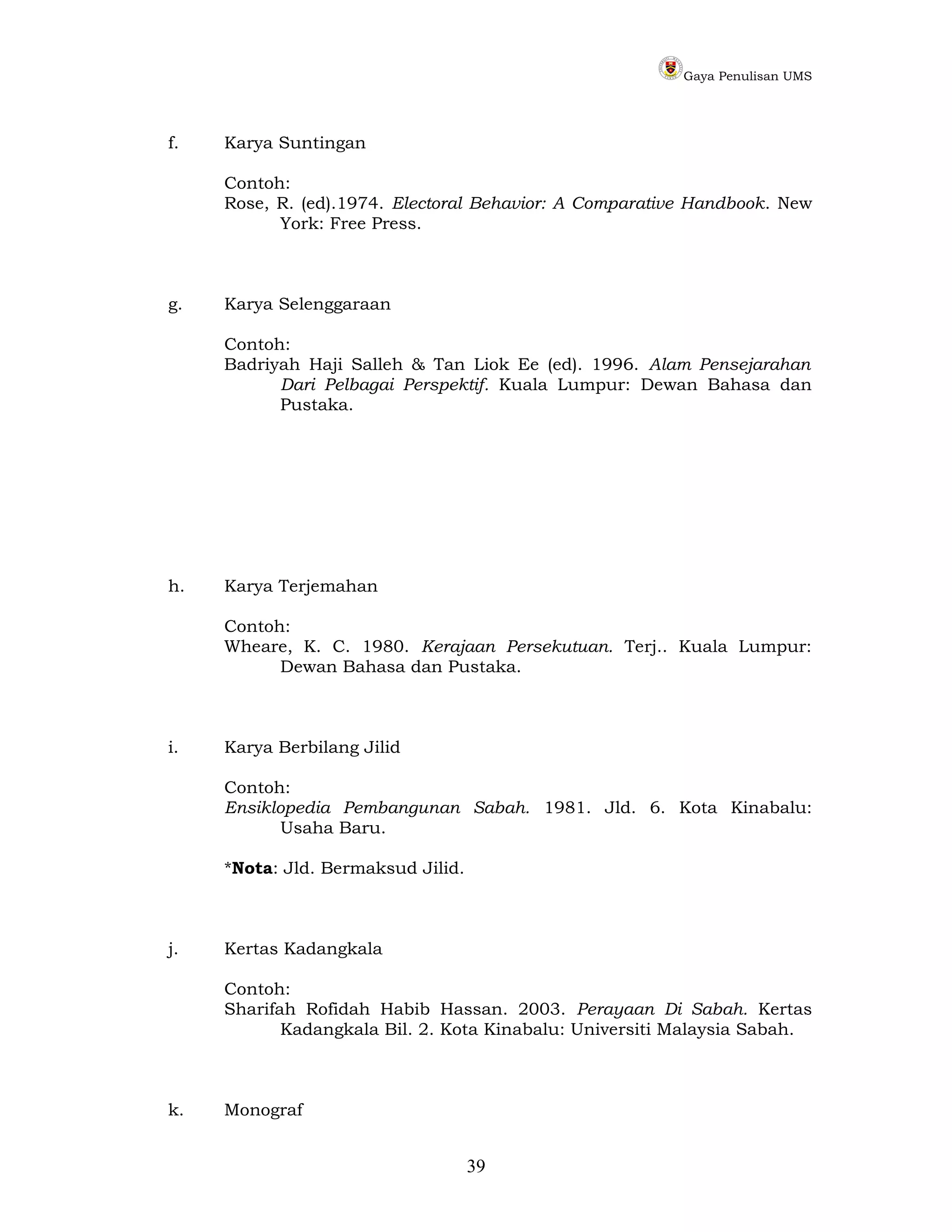 Buku gaya penulisan ums | DOC