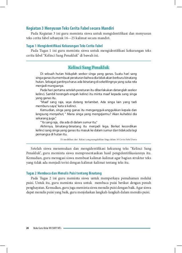 Gambar Buku Guru Bahasa Indonesia Kelas 8 Gambar Kupu 