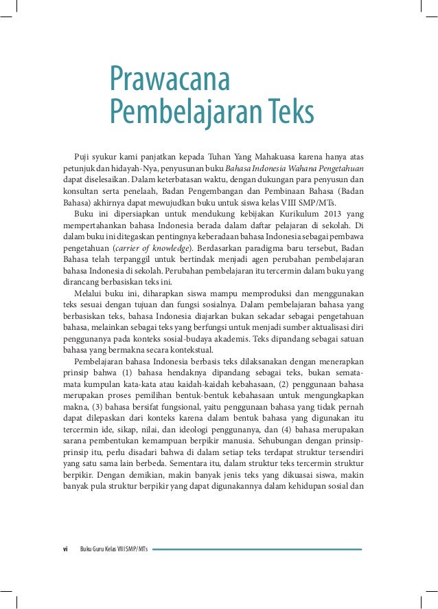 Buku guru Bahasa Indonesia kelas 8