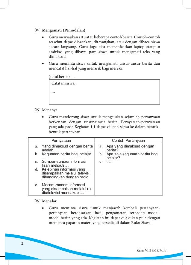 Buku Guru Bahasa Indonesia Kelas 8
