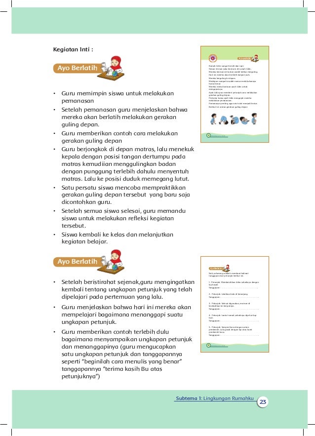 Contoh Kalimat Petunjuk Untuk Anak Sd Kelas 1 Dunia Sekolah