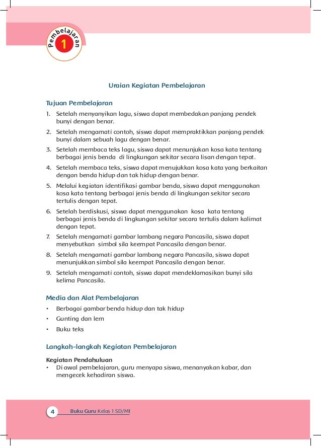 Buku guru kelas 1 tema 7