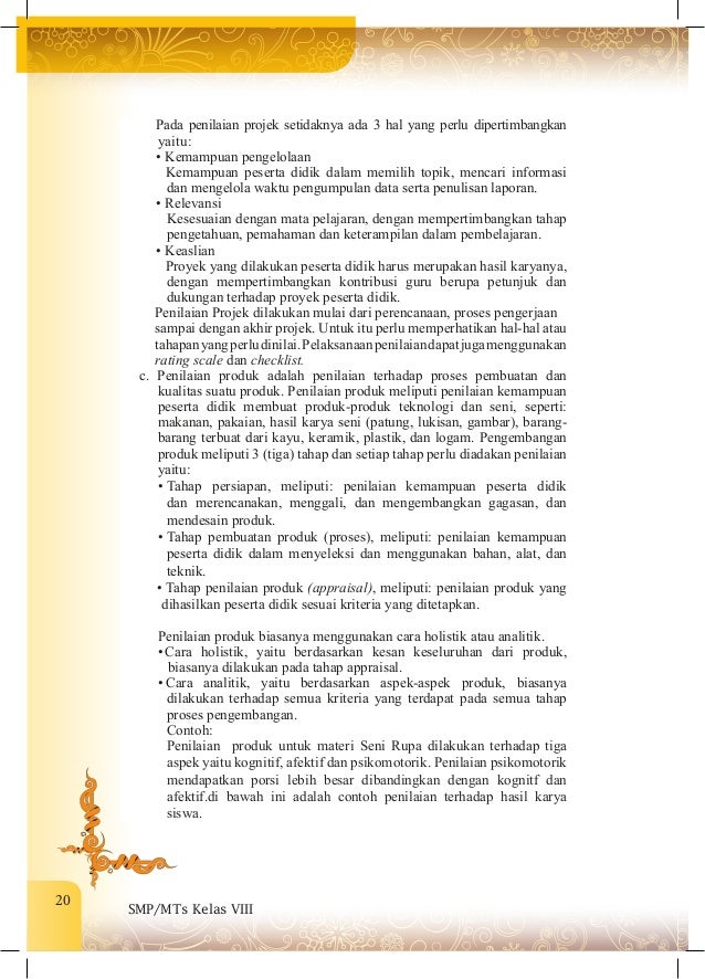 Buku guru Seni Budaya kelas VIII