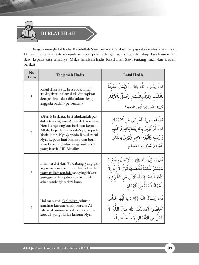 Buku Hadits Siswa 7 K13
