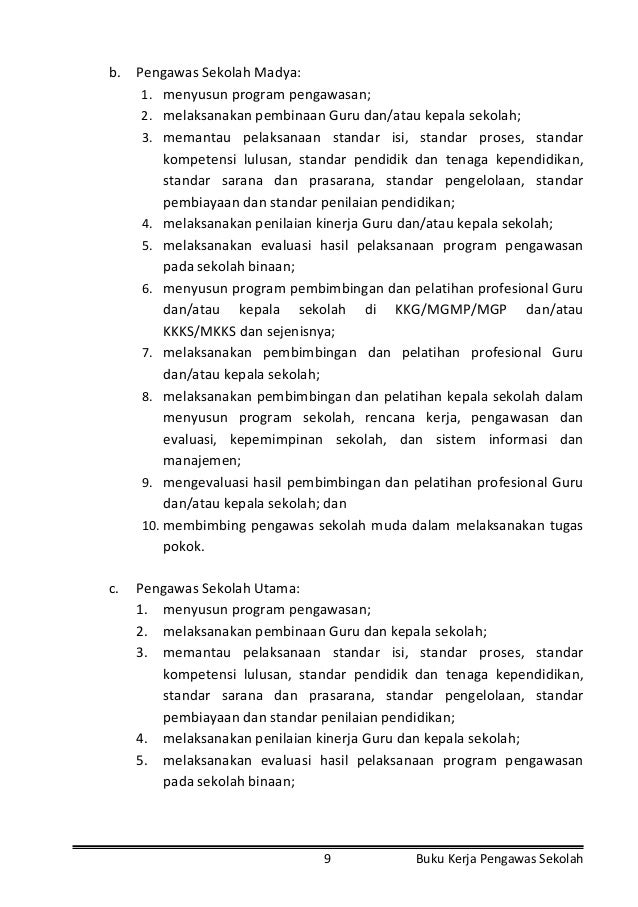 Buku Kerja Pengawas Sekolah