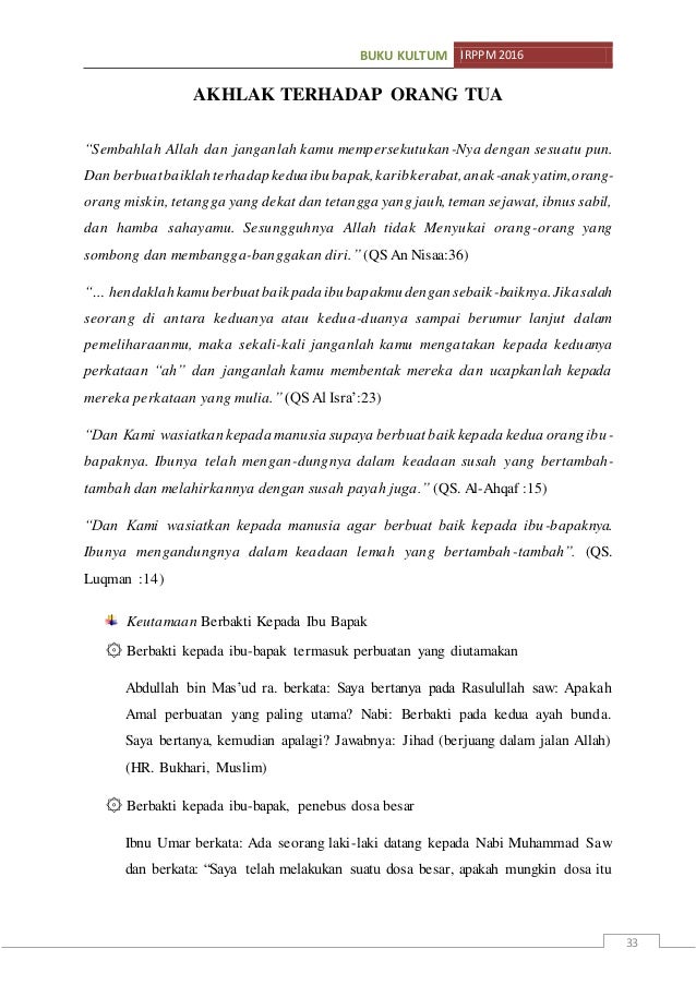 Buku Panduan Kultum Ikatan Remaja Putri Plosokuning Minomartani Irpp