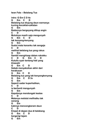 Buku kumpulan lirik lagu indonesia + kunci gitar