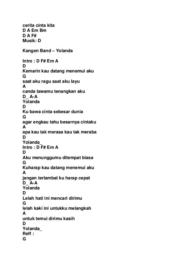 Buku kumpulan lirik lagu indonesia + kunci gitar