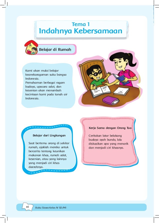 Buku kurikulum 2013 sd kelas 4 tema 1 buku siswa revisi 2014