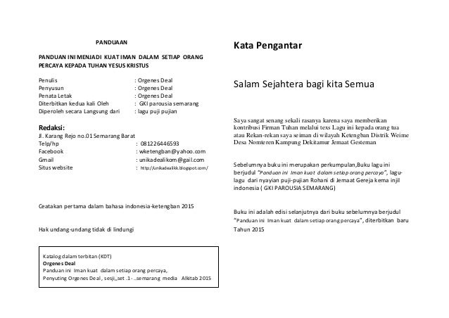 Buku Lagu Rohani 2015