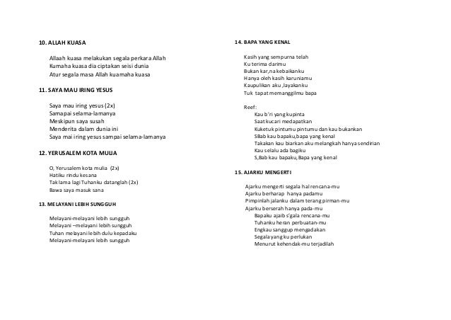 Buku Lagu Rohani 2015