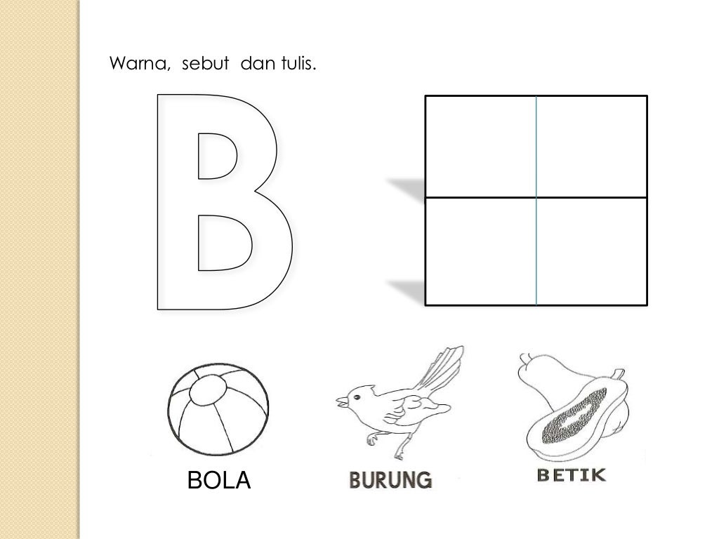 lembaran kerja mewarna kanak-kanak huruf a b c