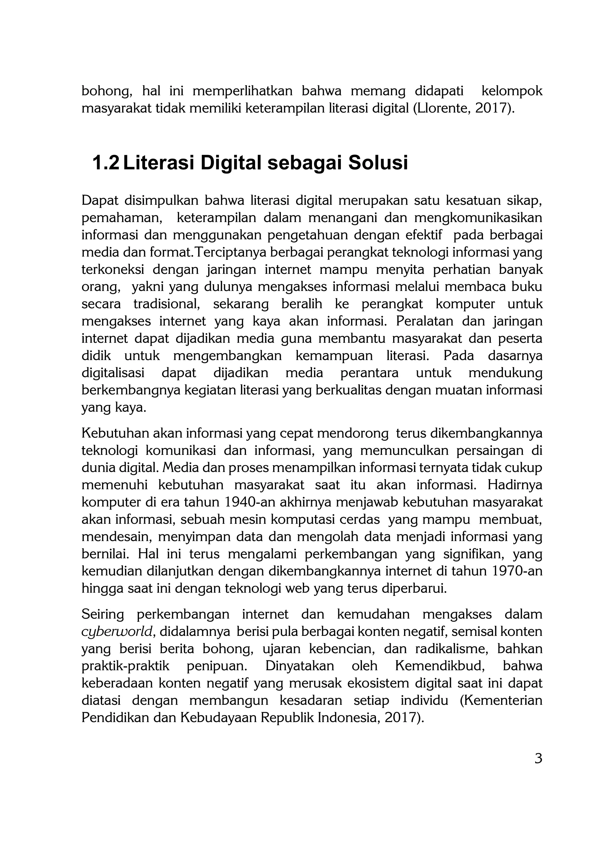 Buku literasi digital, riset dan perkembangannya dalam perspektif ...