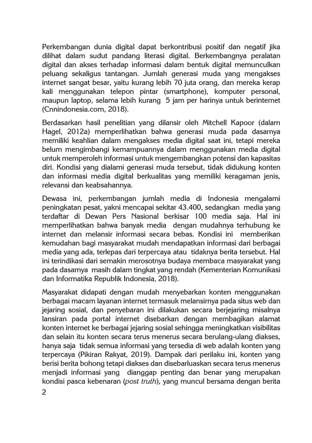 Buku literasi digital, riset dan perkembangannya dalam perspektif ...